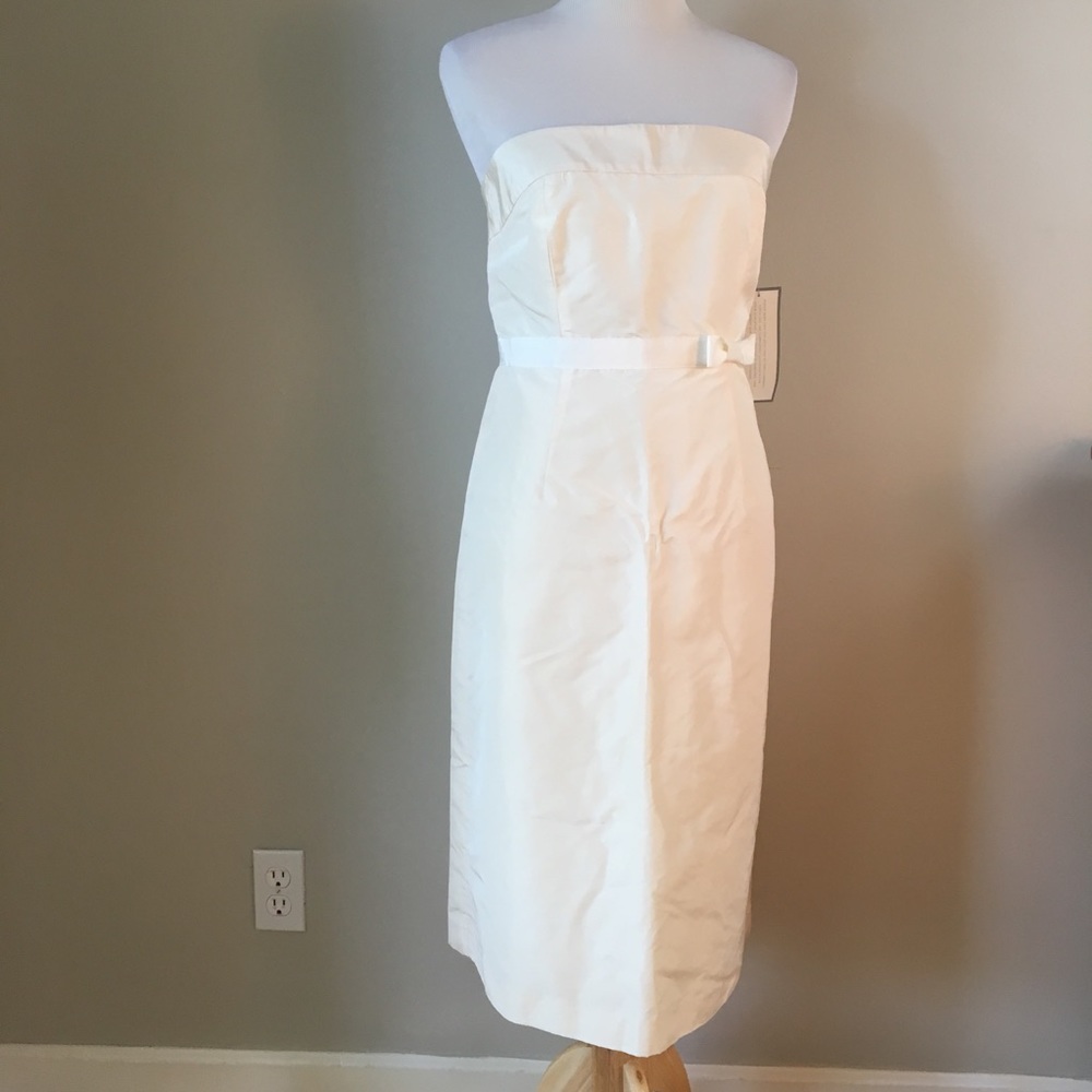 J. Crew silk strapless formal 8 Tall